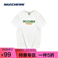 SKECHERS 斯凯奇 Skechers斯凯奇2021夏季新款Barrel联名短袖圆领运动T恤L221U062