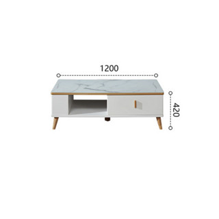 QuanU 全友 DW1001-2 钢化玻璃茶几+电视柜组合