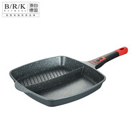 B/R/K Germany煎锅德国BRK厨具不粘锅平底锅/煎锅麦饭石不粘烹饪锅具煎蛋饼煎牛排煎盘 28cm煎锅烤盘两用（手柄可拆卸）
