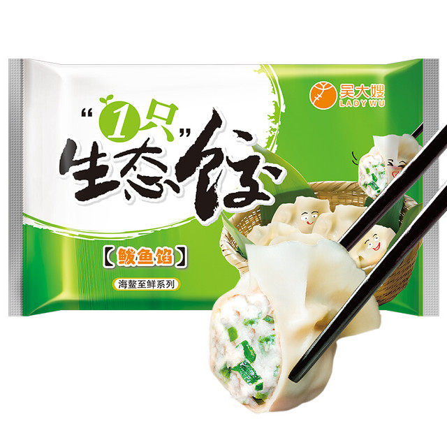 今日必买：吴大嫂 1只生态饺 鲅鱼馅 800g