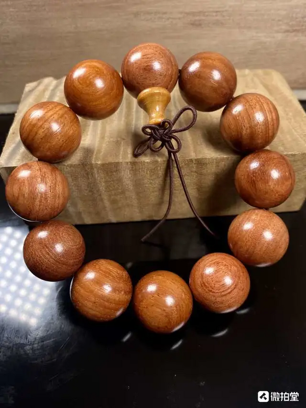文玩 黄花梨手串2 0cm 缅甸黄花梨12颗精美配饰多少钱 什么值得买