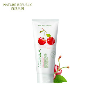 自然乐园 NATURE REPUBLIC 进口草本洗面奶 自然共和国樱桃洁面乳清洁补水洁面 170ML