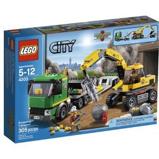 LEGO 乐高 City城市系列 4203 城市挖掘机运输工具