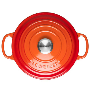 LE CREUSET 酷彩 炖锅(22cm、3.3L、铸铁、火焰红、不锈钢盖耳)