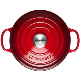 LE CREUSET 酷彩 炖锅(22cm、3.3L、铸铁、樱桃红、不锈钢盖耳)