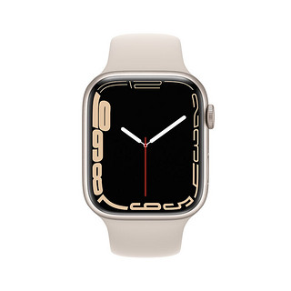 Apple 苹果 Watch Series 7 智能手表 45mm GPS+蜂窝网络款 星光色铝金属表 星光色运动型表带 (血氧)