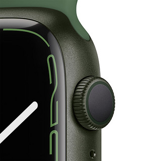 Apple 苹果 Watch Series 7 智能手表 45mm GPS版 绿色铝金属表壳 苜蓿草色运动型表带 (GPS、血氧、运动)