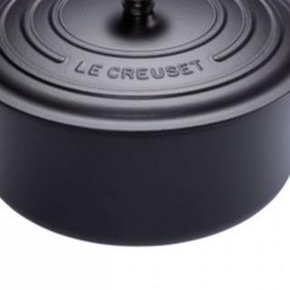 LE CREUSET 酷彩 炖锅(22cm、3.3L、铸铁、磨砂黑、不锈钢盖耳)