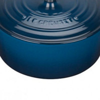 LE CREUSET 酷彩 法国进口酷彩手工纯铸铁圆形 汤锅炖锅 22cm 马赛蓝