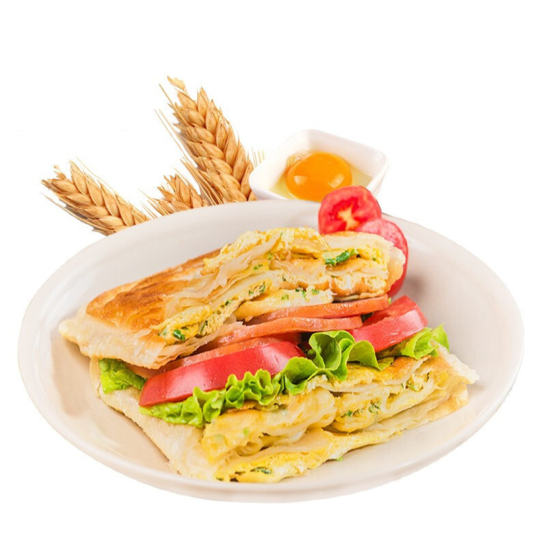 是超级美味的鸡蛋灌饼吖~外出逛街时必须买上一个