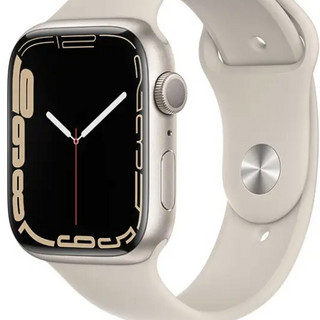 Apple 苹果 Watch Series 7 智能手表 41mm GPS+蜂窝版 星光色铝金属表 星光色运动型表带 (GPS、血氧、心率)