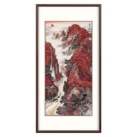 弘舍 新中式玄关装饰画入户走廊装饰画竖版过道挂画壁画万山红遍