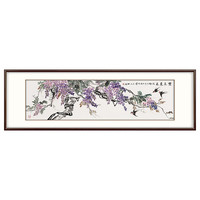 弘舍新中式客厅背景墙画装饰画卧室床头挂画壁画手绘国画紫气东来