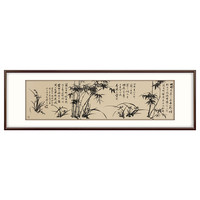 弘舍 中式客厅装饰画沙发背景墙挂画书房壁画办公室壁画 静气得兰