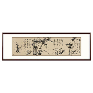 弘舍 中式客厅装饰画沙发背景墙挂画书房壁画办公室壁画 静气得兰