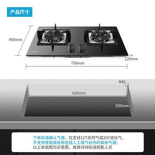 迅达（XUNDA） DS502燃气灶具 4.5KW台式嵌入式天然气灶家用旋流猛火灶 天然气