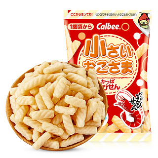 日本进口卡乐比Calbee原味虾条4连包 网红儿童休闲食品小吃宝宝小零食非油炸 虾条32g*4包