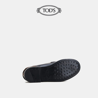 TOD'S官方正品2021早秋新品女鞋女士平底真皮乐福鞋女一脚蹬单鞋