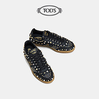 TOD'S官方正品2021早秋新品女鞋女士TABS真皮休闲运动鞋铆钉板鞋