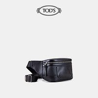 TOD'S官方正品2021秋冬新品男包男士黑色小号真皮腰包男胸包休闲