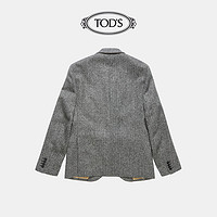 TOD'S官方正品2021秋冬新品男装男士单排扣羊毛长袖西装外套商务