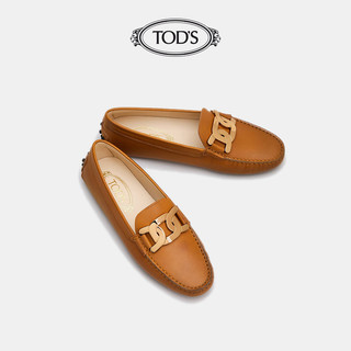 托德斯TOD'S官方正品2021秋冬新品女鞋女士KATE真皮豆豆鞋一脚蹬休闲鞋