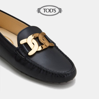 托德斯TOD'S官方正品2021秋冬新品女鞋女士KATE真皮豆豆鞋一脚蹬休闲鞋