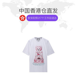 香港直发MOSCHINO/莫斯奇诺蛋糕泰迪熊女士短袖T恤DV0702