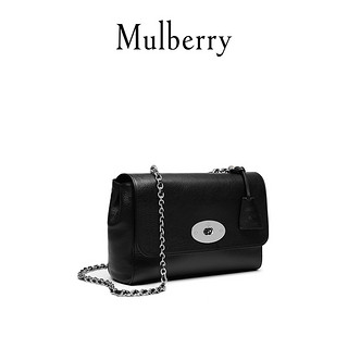 Mulberry/玛珀利女包Lily 中号链条单肩包手提包 HH3297（黑色-银A237）