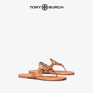 TORY BURCH 汤丽柏琦 MILLER 金属LOGO平跟拖鞋女鞋47617