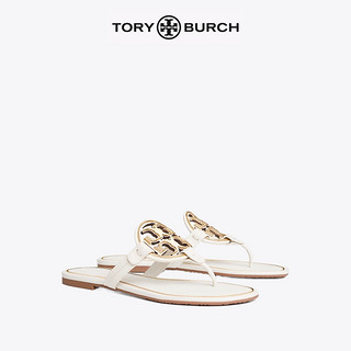 TORY BURCH 汤丽柏琦 MILLER 金属LOGO平跟拖鞋女鞋47617