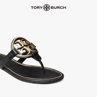 TORY BURCH 汤丽柏琦 MILLER 金属LOGO平跟拖鞋女鞋47617