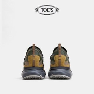 TOD'S官方正品2021秋冬新品男鞋男士休闲绒面拼接透气运动鞋男