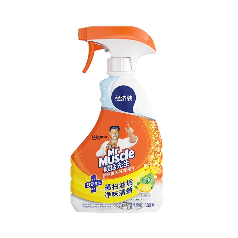 威猛先生厨房重油污净清洁剂300g经济装油烟机灶台油渍清洗柠檬香