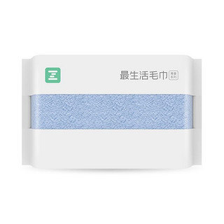 Z towel 最生活 新疆棉毛巾纯棉洗脸巾强吸水棉柔巾成人家用加厚加大密封抗菌 蓝1条 34*76cm 120g