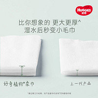 HUGGIES 好奇 天然植物柔巾20抽2包加厚婴儿棉柔巾干湿两用