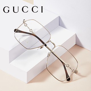 GUCCI古驰眼镜架复古马衔扣1955系列女士大框眼镜配近视镜GG0952（GG0952O-001）