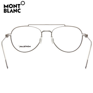 Montblanc万宝龙眼镜框 潮流男女双梁金属近视眼镜架MB0001O（MB0001O-005-56+1.60蔡司钻立方防蓝光镜片）
