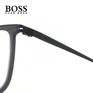 HUGO BOSS男士眼镜架全框商务方框眼镜大脸眼镜框可配近视镜1243（1243-PTA）