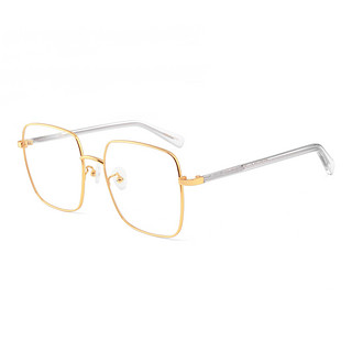 新款康视顿眼镜框 超轻钛材复古大脸眼镜架 近视眼镜男女潮FM0145（配康视顿1.60防蓝光镜片、金色框C3（近视/平光留言度数））