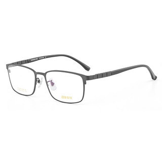 康视顿钛材超弹腿眼镜架 商务全框眼镜框 近视眼镜男大脸HT0069（褐色C3）