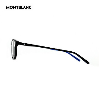 Montblanc 万宝龙2021新款 方框金属眼镜男女款近视眼镜架MB0120O（TB-MB0120O-005-56亮黑色镜框+1.67蔡司钻立方防蓝光镜片）