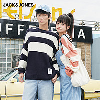 JACK&JONES; 杰克琼斯 情侣款条纹针织衫  220325004