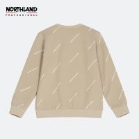 NORTHLAND 诺诗兰 情侣款运动卫衣2021年秋冬新款户外休闲圆领男女长袖套头衫NHDBT0516S 冰晶灰色 165/M