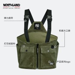 NORTHLAND 诺诗兰 女士时尚机能风弹力背心潮立体口袋NVTBN2517S 深林绿色 165/M
