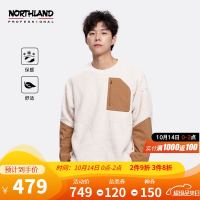 NORTHLAND 诺诗兰 男士绒外套202年秋冬新款户外拼接设计加厚保暖防风套头上衣NFTBT5614S 羽白色 175/L