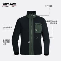 NORTHLAND 诺诗兰 男士绒外套2021年秋冬新款户外保暖立领针织抓绒衣NFTBT5622S 纯黑色 175/L