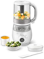 PHILIPS 飞利浦 Philips 飞利浦 Avent 4合1婴儿食品机 SCF883/01，可蒸制和搅拌，4餐，白色