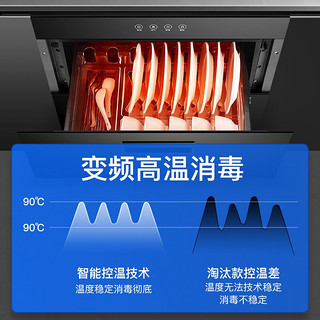 创维（Skyworth）消毒柜 嵌入式家用 双层大容量高温 家庭厨房餐具碗筷杯具 消毒碗柜100L ZTD100-X3B