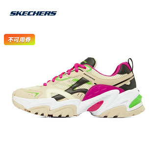 Skechers斯凯奇机甲鞋新款男女户外机能风老爹鞋轻便缓震运动鞋 237234/149514 149514-NTMT 自然色/多彩色 女款 37.5